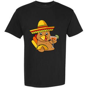 Festive Turkey Taco Celebrate Thanksgiving with Mexican Flavors Garment-Dyed Heavyweight T-Shirt