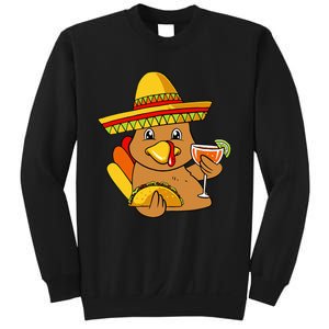 Festive Turkey Taco Celebrate Thanksgiving with Mexican Flavors Sweatshirt