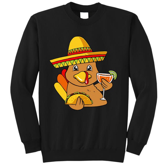 Festive Turkey Taco Celebrate Thanksgiving with Mexican Flavors Sweatshirt