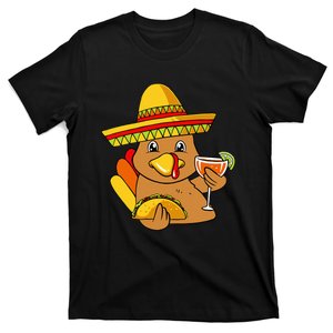 Festive Turkey Taco Celebrate Thanksgiving with Mexican Flavors T-Shirt