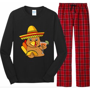 Festive Turkey Taco Celebrate Thanksgiving with Mexican Flavors Long Sleeve Pajama Set