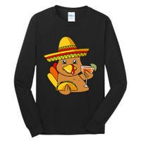 Festive Turkey Taco Celebrate Thanksgiving with Mexican Flavors Tall Long Sleeve T-Shirt