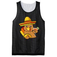 Festive Turkey Taco Celebrate Thanksgiving with Mexican Flavors Mesh Reversible Basketball Jersey Tank