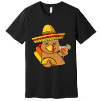 Festive Turkey Taco Celebrate Thanksgiving with Mexican Flavors Premium T-Shirt