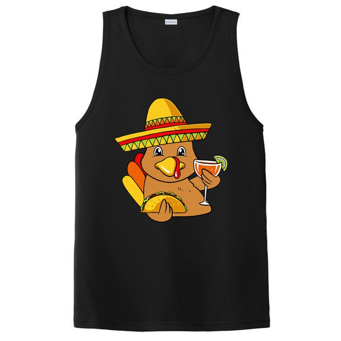 Festive Turkey Taco Celebrate Thanksgiving with Mexican Flavors PosiCharge Competitor Tank