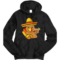 Festive Turkey Taco Celebrate Thanksgiving with Mexican Flavors Tie Dye Hoodie