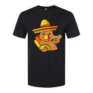 Festive Turkey Taco Celebrate Thanksgiving with Mexican Flavors Softstyle CVC T-Shirt