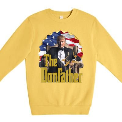 Funny Trump The Comeback Continues Gift Premium Crewneck Sweatshirt