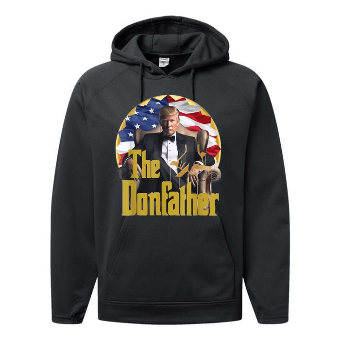 Funny Trump The Comeback Continues Gift Performance Fleece Hoodie