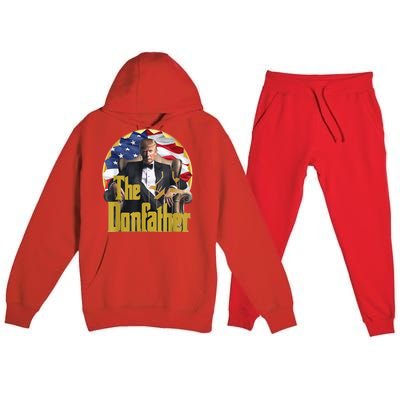 Funny Trump The Comeback Continues Gift Premium Hooded Sweatsuit Set