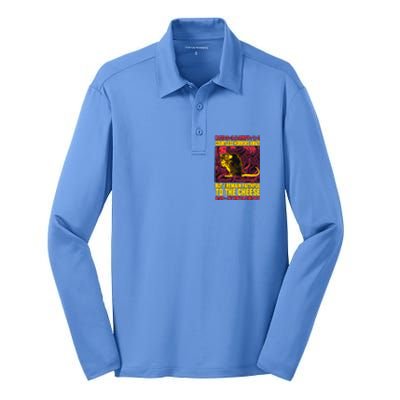 Faithful To The Cheese Japanese Horror Rat Silk Touch Performance Long Sleeve Polo