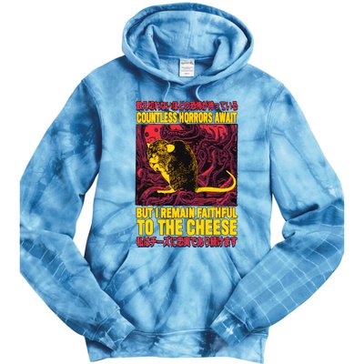 Faithful To The Cheese Japanese Horror Rat Tie Dye Hoodie