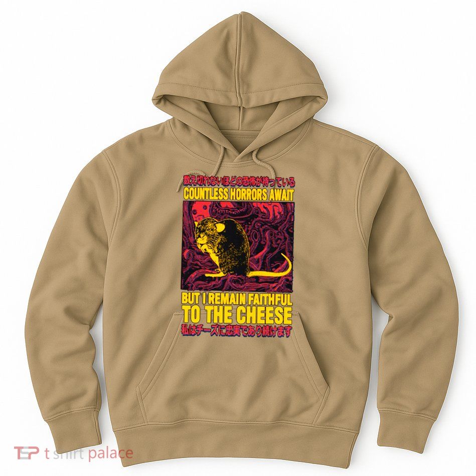 Faithful To The Cheese Japanese Horror Rat Hoodie
