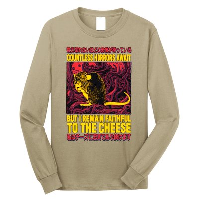 Faithful To The Cheese Japanese Horror Rat Long Sleeve Shirt