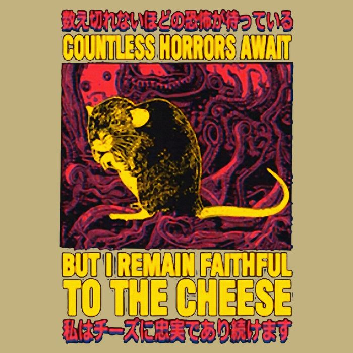 Faithful To The Cheese Japanese Horror Rat Magnet