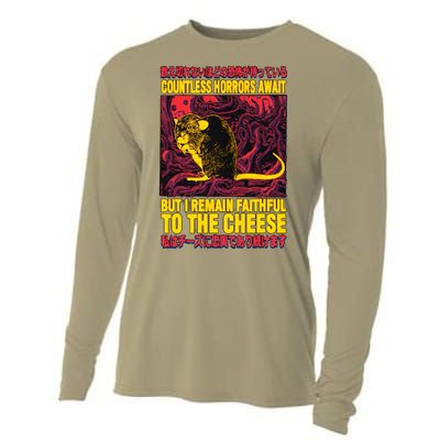 Faithful To The Cheese Japanese Horror Rat Cooling Performance Long Sleeve Crew