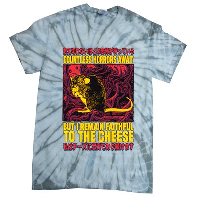 Faithful To The Cheese Japanese Horror Rat Tie-Dye T-Shirt