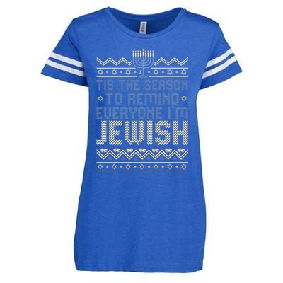 Funny Tis The Season To Remind Everyone I'm Jewish  Enza Ladies Jersey Football T-Shirt