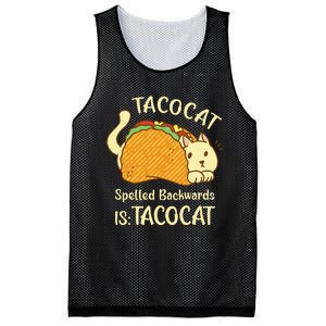 Funny TacoCat Tacocat Spelled Backward Is Tacocat Mesh Reversible Basketball Jersey Tank