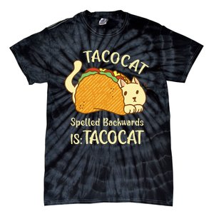 Funny TacoCat Tacocat Spelled Backward Is Tacocat Tie-Dye T-Shirt