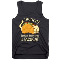 Funny TacoCat Tacocat Spelled Backward Is Tacocat Tank Top