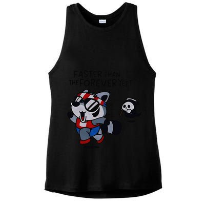 Faster Than The Forever Yeet Run Away Faster Ladies PosiCharge Tri-Blend Wicking Tank