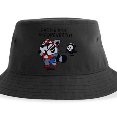 Faster Than The Forever Yeet Run Away Faster Sustainable Bucket Hat