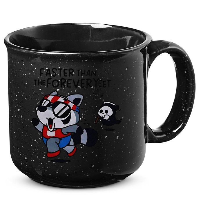 Faster Than The Forever Yeet Run Away Faster 15oz Campfire Ceramic Mug
