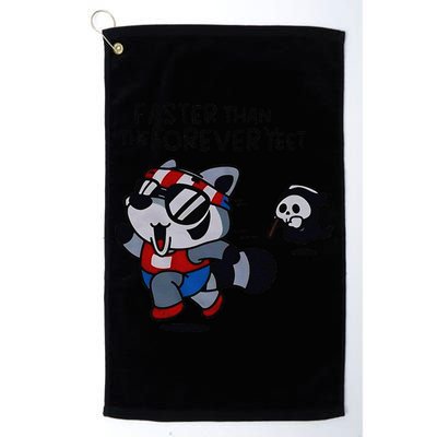 Faster Than The Forever Yeet Run Away Faster Golf Towel