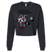 Faster Than The Forever Yeet Run Away Faster Cropped Pullover Crew