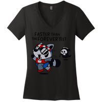 Faster Than The Forever Yeet Run Away Faster Women's V-Neck T-Shirt