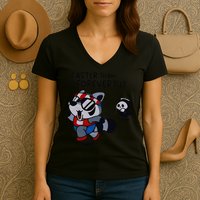 Faster Than The Forever Yeet Run Away Faster Women's V-Neck T-Shirt