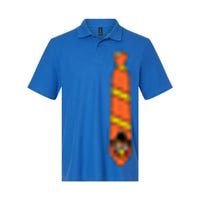 Funny Thanksgiving Tie Turkey Graphic Minimalist Softstyle Adult Sport Polo