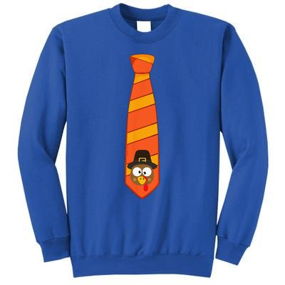 Funny Thanksgiving Tie With Turkey For Family Dinner Sweatshirt