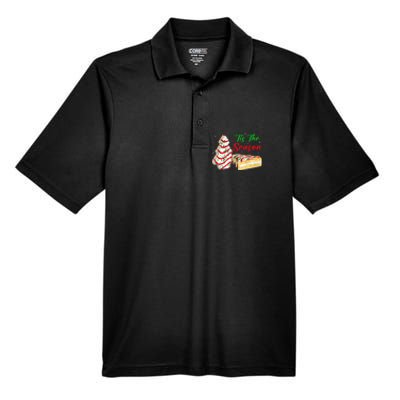 Funny Tis The Season Design Christmas Tree Cakes Debbie Men's Origin Performance Pique Polo