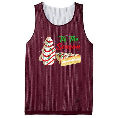 Funny Tis The Season Design Christmas Tree Cakes Debbie Mesh Reversible Basketball Jersey Tank