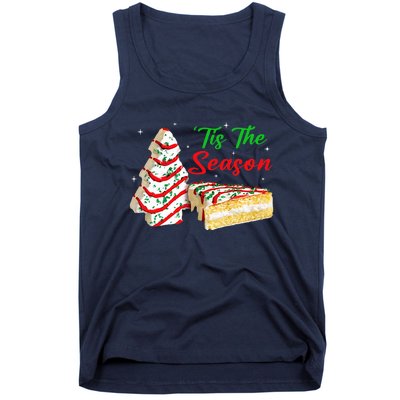 Funny Tis The Season Design Christmas Tree Cakes Debbie Tank Top