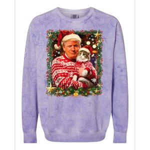 Funny Trufunny Trump Christmas Smp Christmas Sweater For Cat Lovers Xmas Pajamas Colorblast Crewneck Sweatshirt