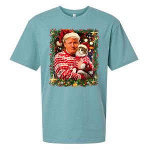 Funny Trufunny Trump Christmas Smp Christmas Sweater For Cat Lovers Xmas Pajamas Sueded Cloud Jersey T-Shirt