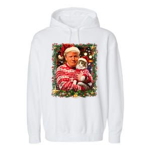 Funny Trufunny Trump Christmas Smp Christmas Sweater For Cat Lovers Xmas Pajamas Garment-Dyed Fleece Hoodie