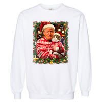 Funny Trufunny Trump Christmas Smp Christmas Sweater For Cat Lovers Xmas Pajamas Garment-Dyed Sweatshirt