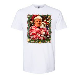 Funny Trufunny Trump Christmas Smp Christmas Sweater For Cat Lovers Xmas Pajamas Softstyle CVC T-Shirt