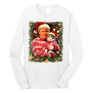 Funny Trufunny Trump Christmas Smp Christmas Sweater For Cat Lovers Xmas Pajamas Long Sleeve Shirt