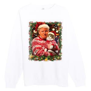 Funny Trufunny Trump Christmas Smp Christmas Sweater For Cat Lovers Xmas Pajamas Premium Crewneck Sweatshirt