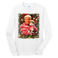 Funny Trufunny Trump Christmas Smp Christmas Sweater For Cat Lovers Xmas Pajamas Tall Long Sleeve T-Shirt