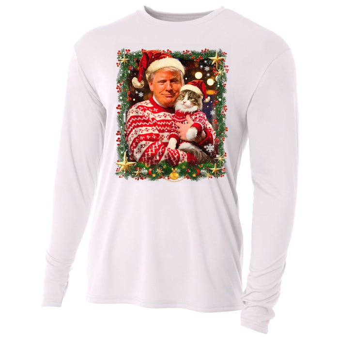 Funny Trufunny Trump Christmas Smp Christmas Sweater For Cat Lovers Xmas Pajamas Cooling Performance Long Sleeve Crew