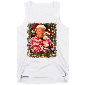 Funny Trufunny Trump Christmas Smp Christmas Sweater For Cat Lovers Xmas Pajamas Tank Top