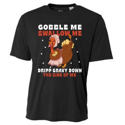 Funny Thanksgiving Turkey Feast Foodie Gift Cooling Performance Crew T-Shirt