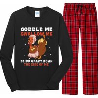 Funny Thanksgiving Turkey Feast Foodie Gift Long Sleeve Pajama Set