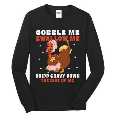 Funny Thanksgiving Turkey Feast Foodie Gift Tall Long Sleeve T-Shirt